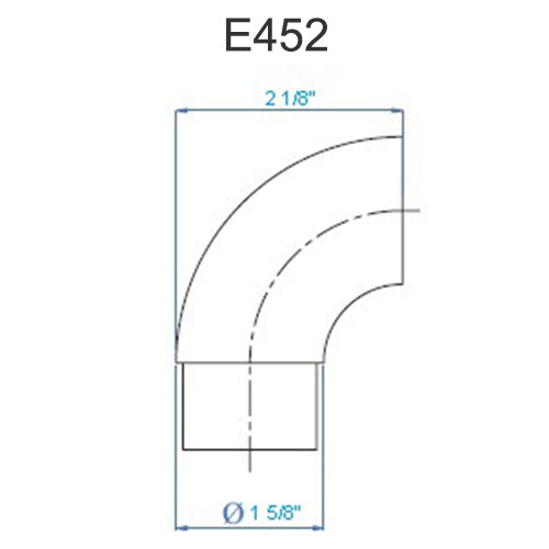 E001 Stainless Steel Stair Handrail Tube 1-5/8 (42.4mm) - Stainless Stair  Parts – Stainless Stair Parts®